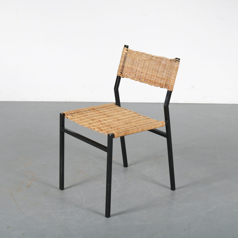 Vintage Wicker dining chair by Martin Visser from Spectrum, Netherlands, 1960s