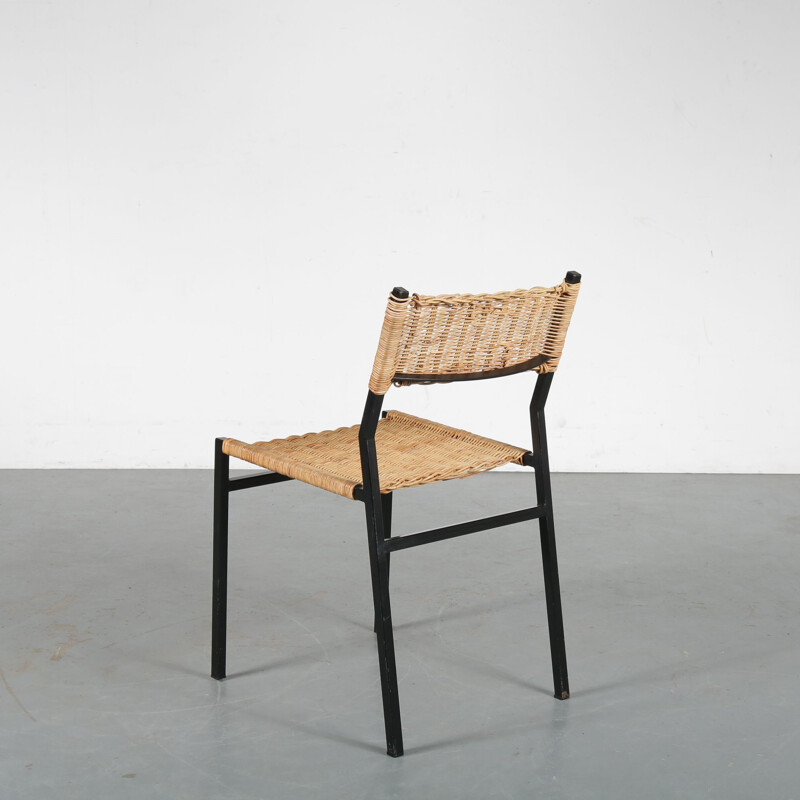 Vintage Wicker dining chair by Martin Visser from Spectrum, Netherlands, 1960s