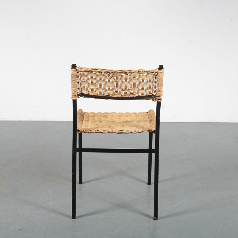 Vintage Wicker dining chair by Martin Visser from Spectrum, Netherlands, 1960s