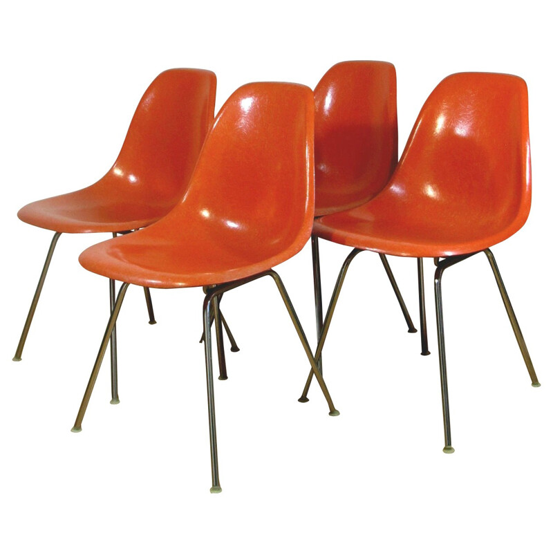 4 chairs Eames DSX, Edition Hermann Miller - 1960s