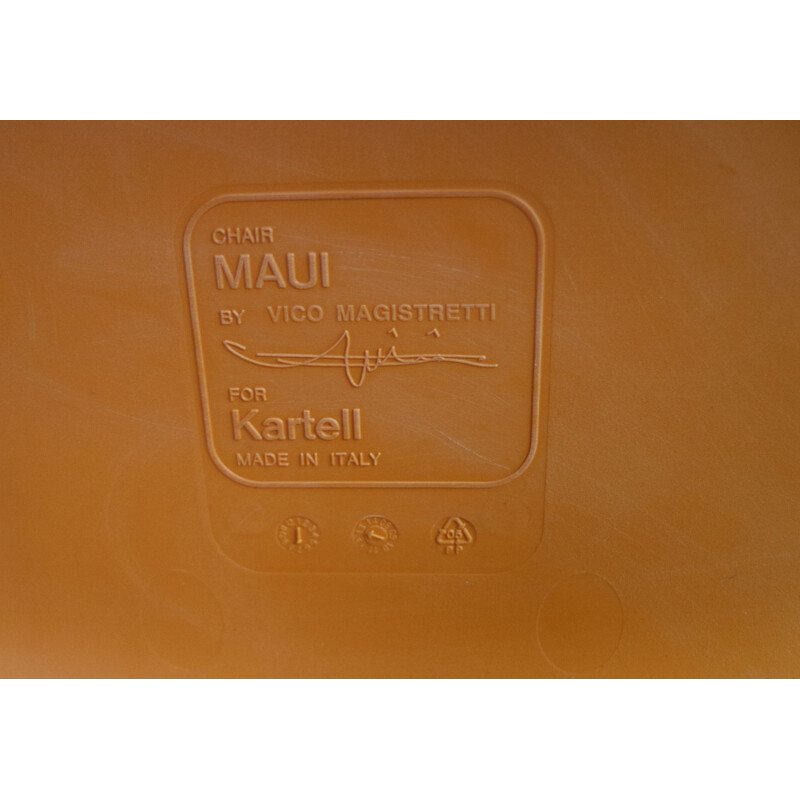 Chaise vintage "Maui" de Magistretti pour Kartell, Italie, 1980