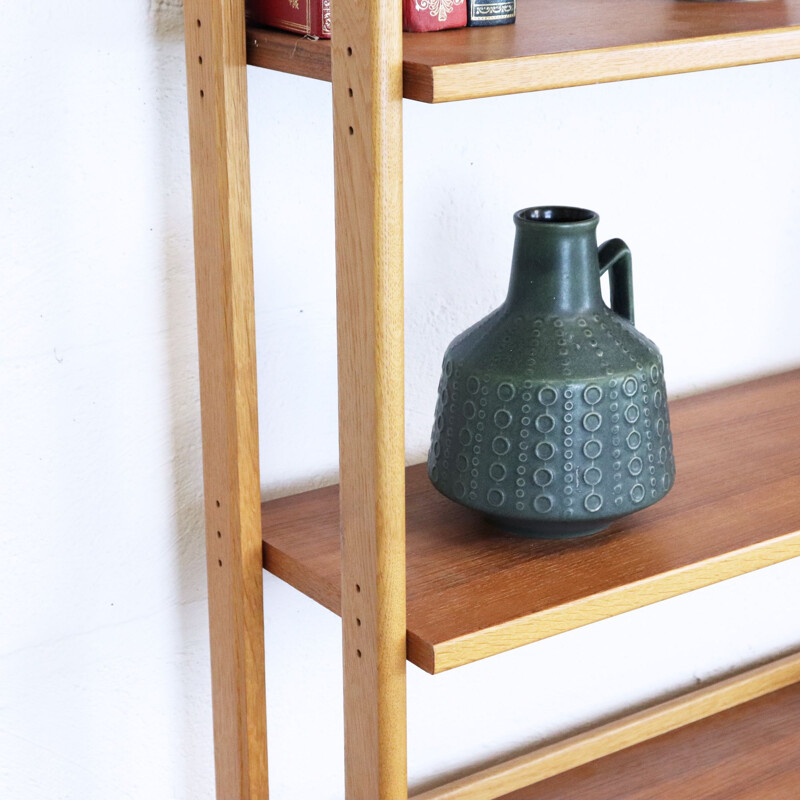 Vintage teak and oak bookcase, Sweden, 1960s