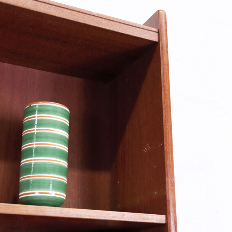 Large vintage teak bookcase, Denmark, 1960s