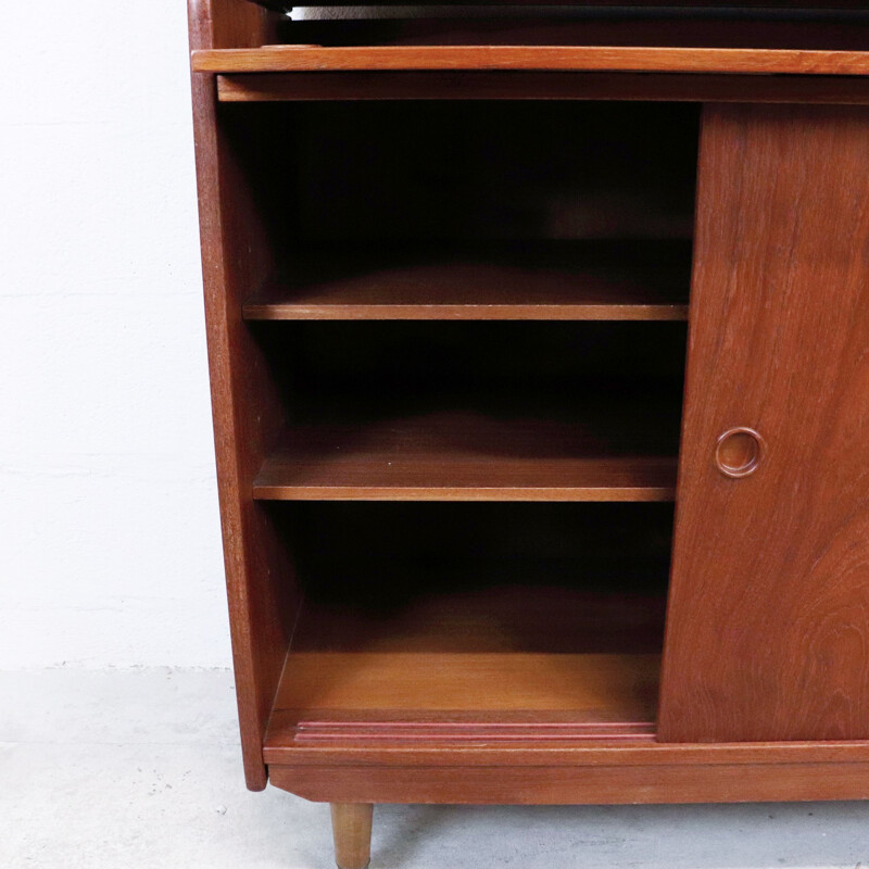 Large vintage teak bookcase, Denmark, 1960s