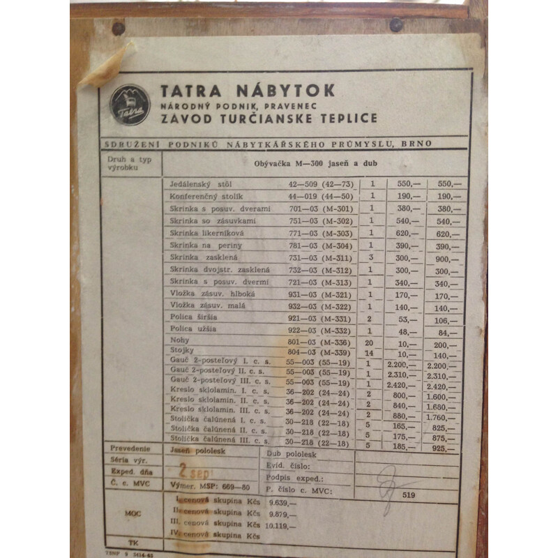 Tatra Nábytok wall unit with a bar, Frantisek JIRAK - 1960s
