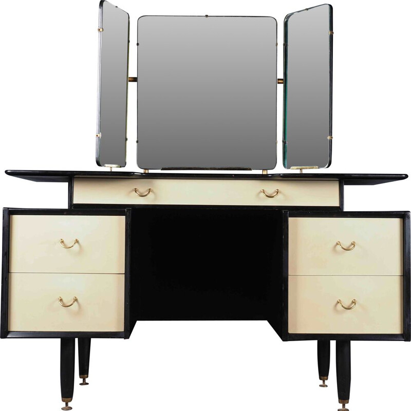 Vintage dressing table by E Gomme for G Plan in black & white