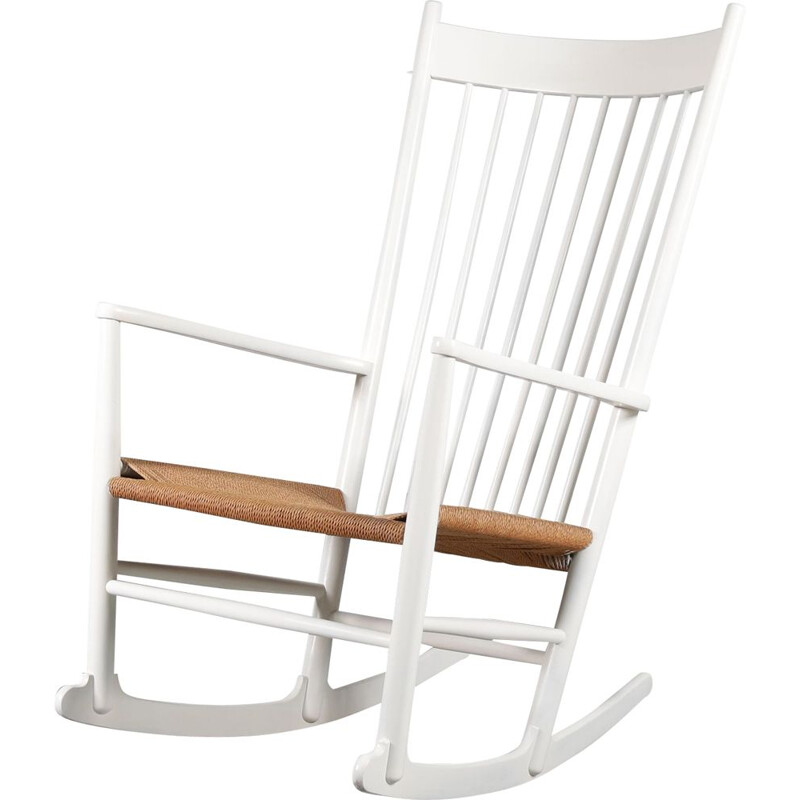 Rocking chair vintage danois par Hans J. Wegner pour FDB Mobler, Danemark