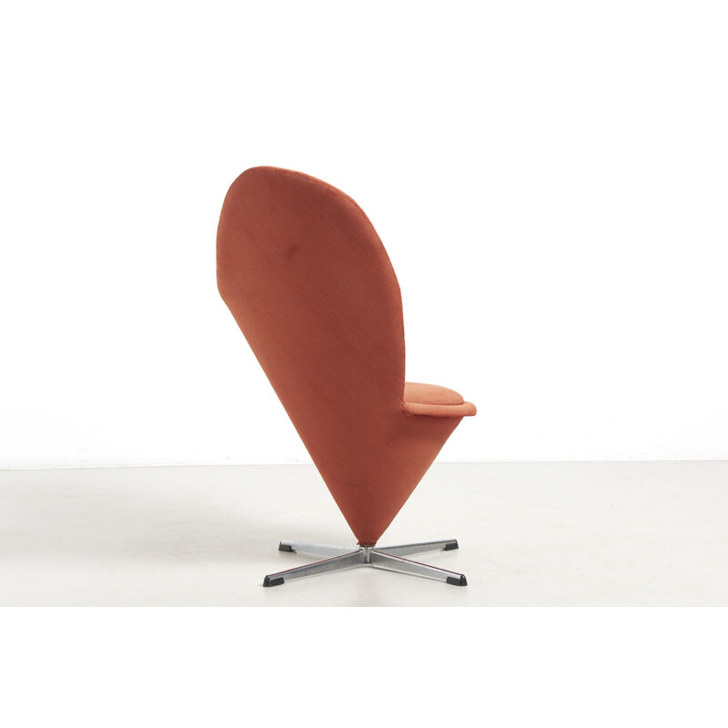 Sedia girevole a cono Heart vintage di Verner Panton, 1958