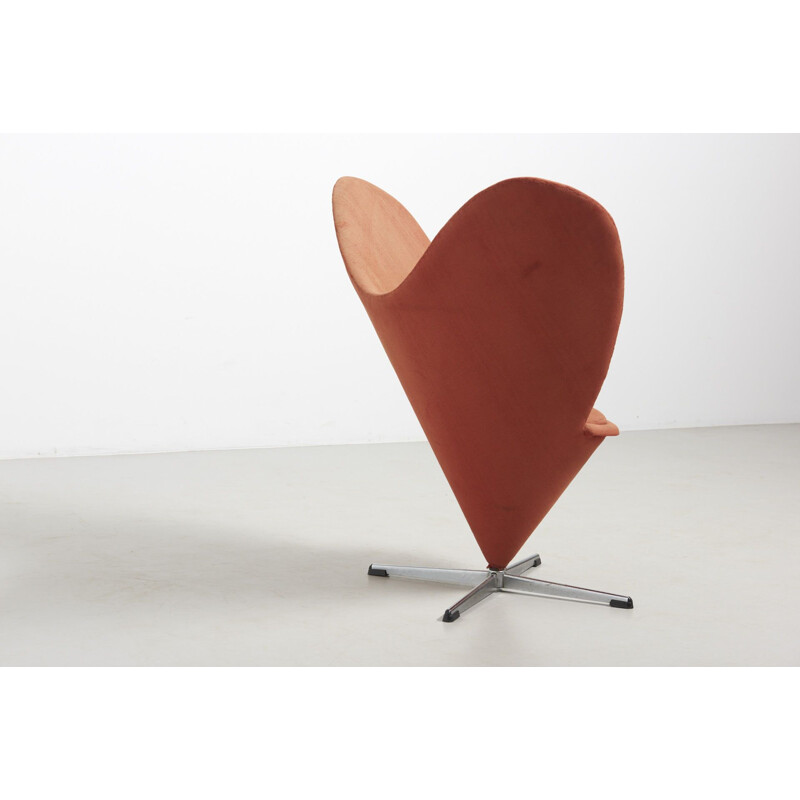 Cadeira giratória Vintage Heart Cone por Verner Panton, 1958