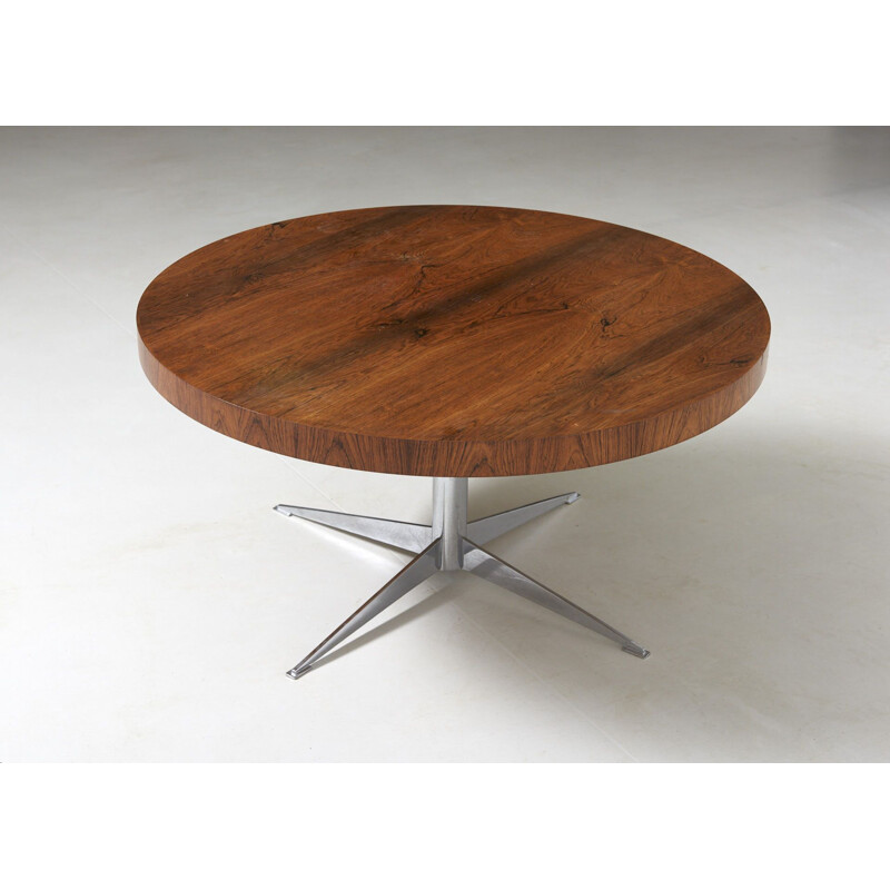 Vintage round coffee table in rosewood 1960s