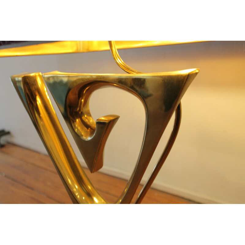 Mid century sculptural lamp in brass, Willy DARO - 1970s