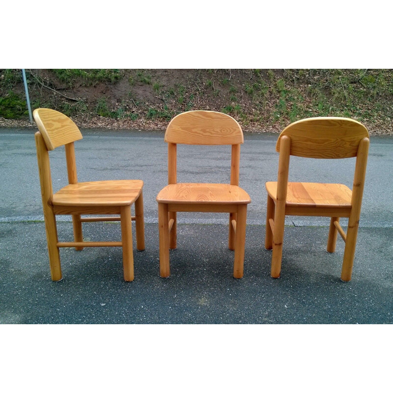 Set of 3 Pine Chairs by Rainer Daumiller