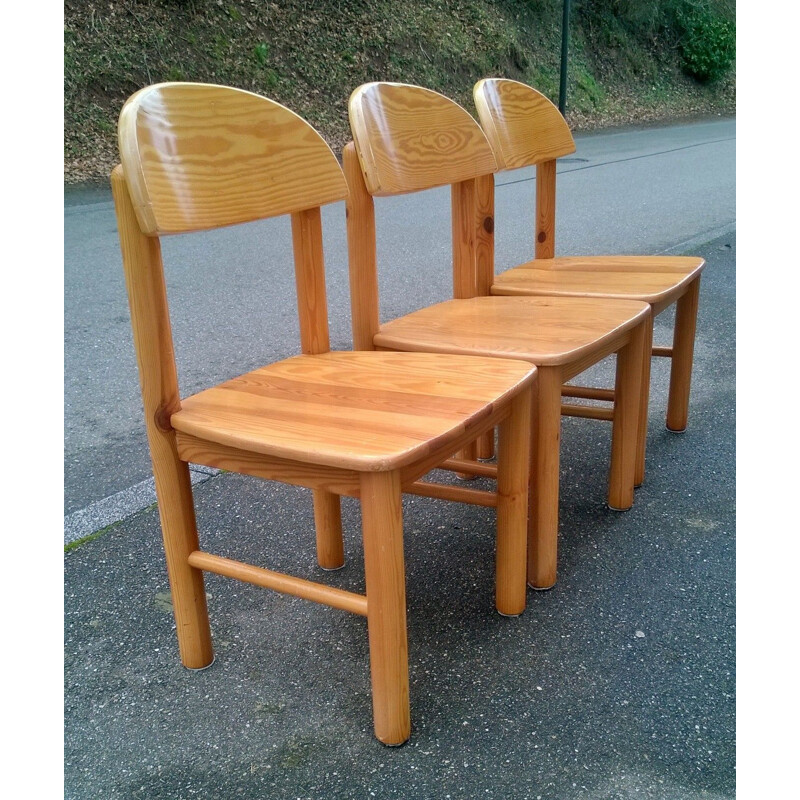 Set of 3 Pine Chairs by Rainer Daumiller