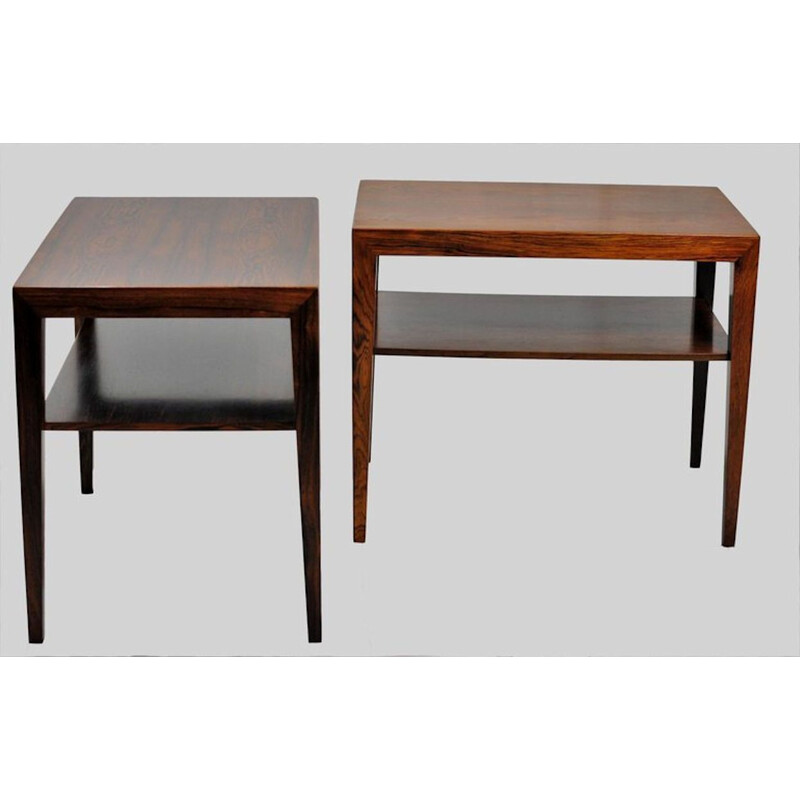 Vintage pair of Side Tables in Rosewood by Severin Hansen for Haslev Møbelsnedkeri 1960