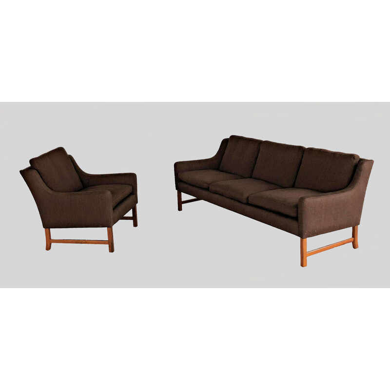 Vintage living room set of Sofa and Lounge Chair by Fredrik Kayser for Vatne 1960