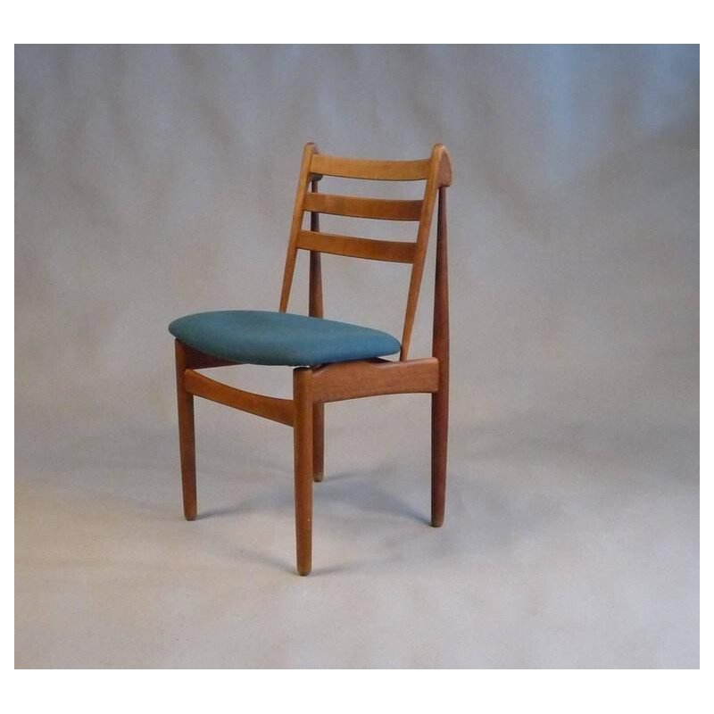 Set of Five vintage Refinished Poul Volther Dining Chairs in Oak, Inc. Reupholstery