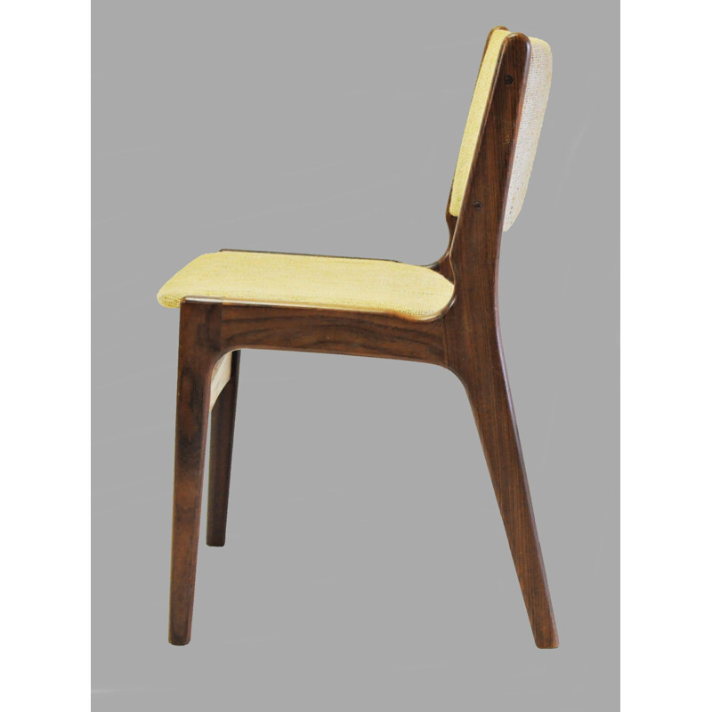 Set of Eight vintage Refinished Erik Buch Dining Chairs in Solid Teak, Inc. Reupholstery