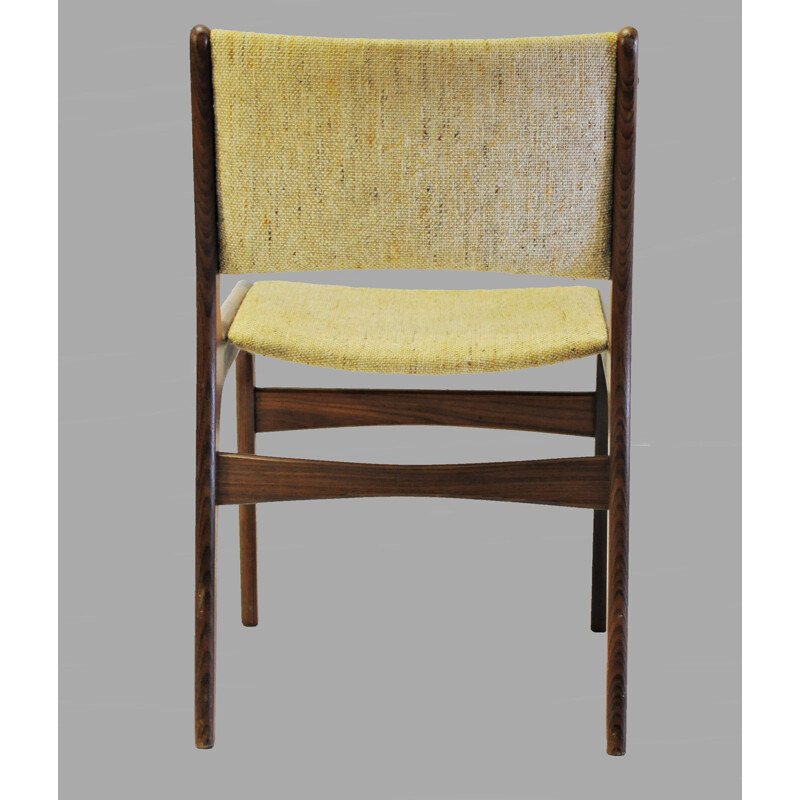 Set of Eight vintage Refinished Erik Buch Dining Chairs in Solid Teak, Inc. Reupholstery