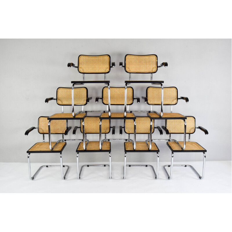 Vintage modern Cesca B64 chair with arms by Marcel Breuer, Italy 1970