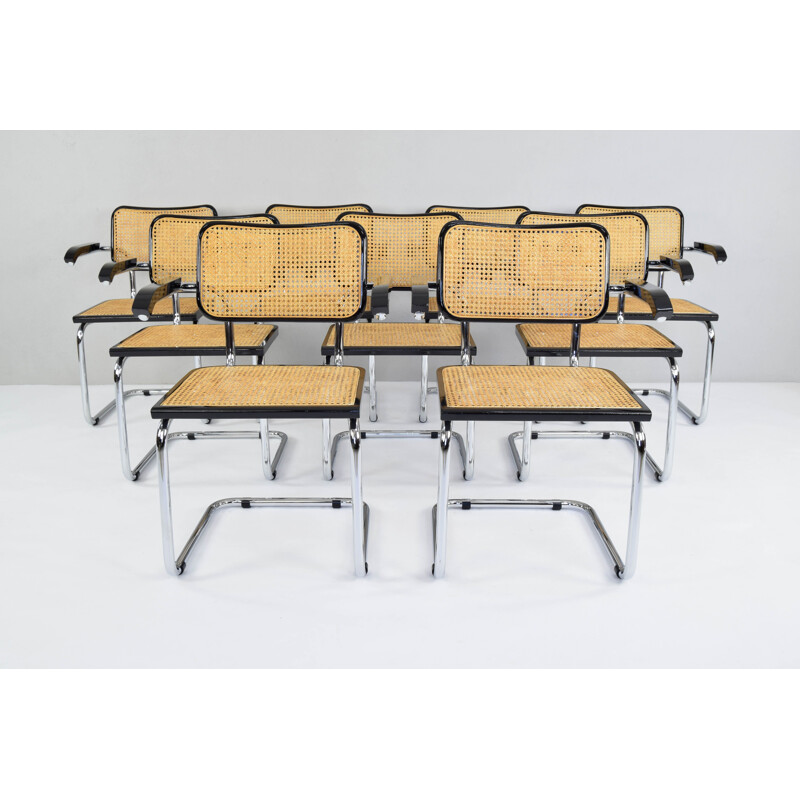 Vintage modern Cesca B64 chair with arms by Marcel Breuer, Italy 1970