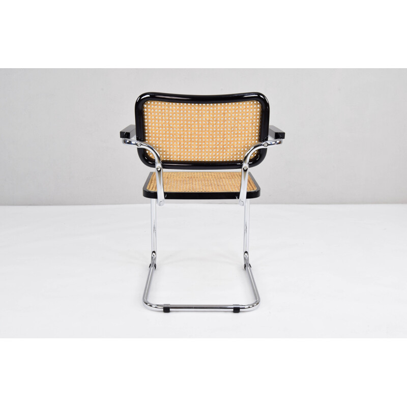 Chaise Cesca B64 moderne d'époque avec bras de Marcel Breuer, Italie 1970