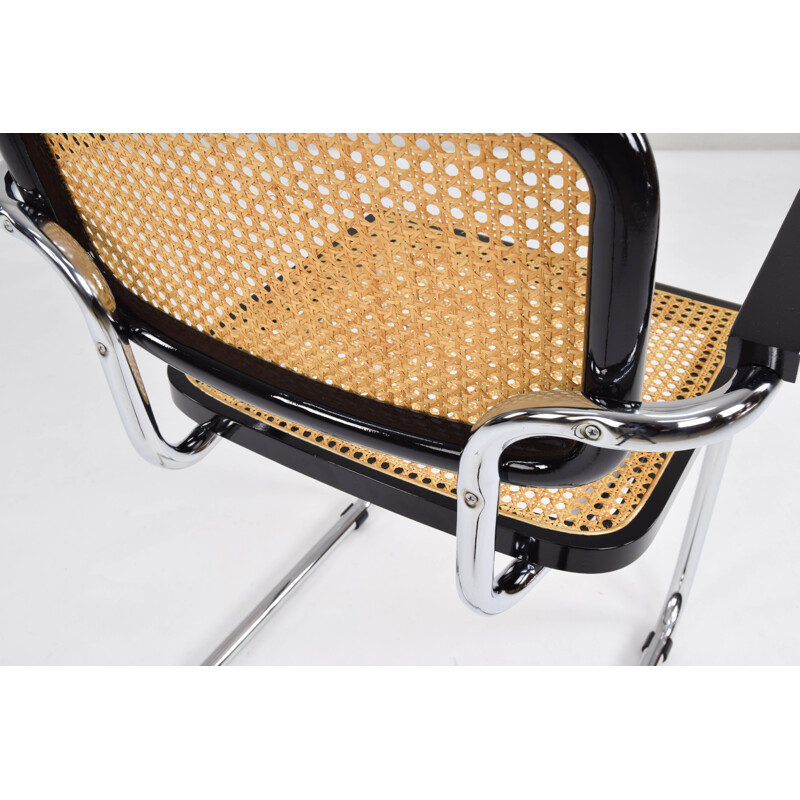 Vintage modern Cesca B64 chair with arms by Marcel Breuer, Italy 1970