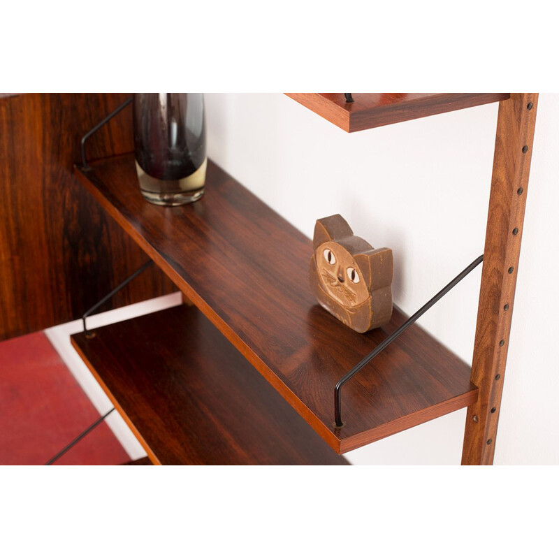 Vintage rosewood Poul Cadovius wall unit for Cado Denmark