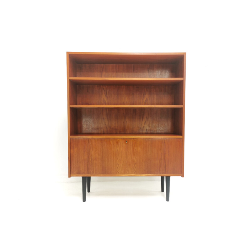 Vintage Danish Teak Bookcase Wall Unit Cabinet 1970