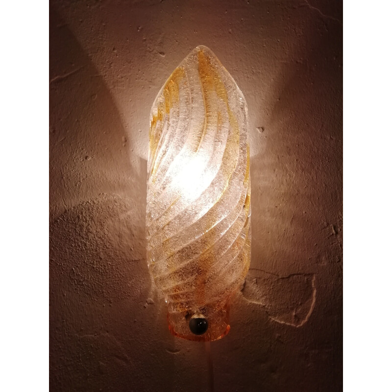 Vintage Murano glass Mazzega wall lamp 