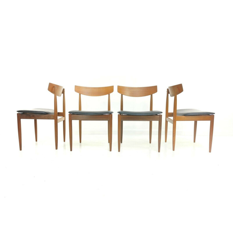 Set of 4 vintage Kofod Larsen Teak G Plan Danish Dining Chairs 1960