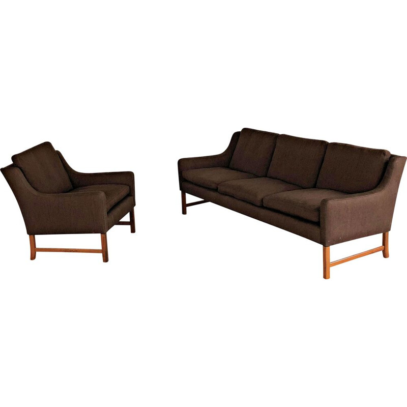 Vintage living room set of Sofa and Lounge Chair by Fredrik Kayser for Vatne 1960