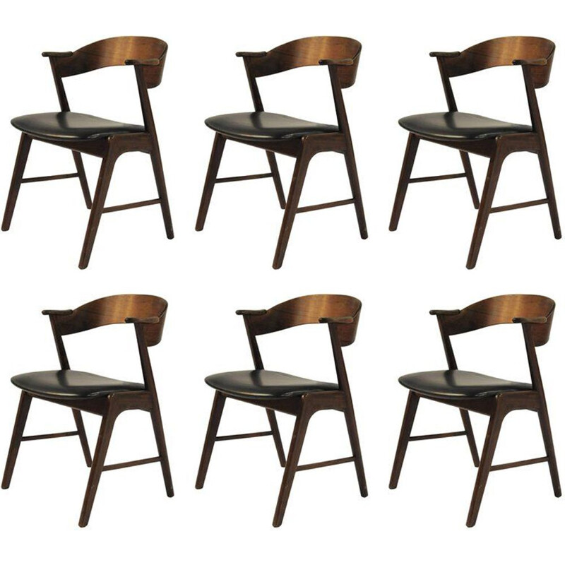 ensemble de 6 chaises - palissandre