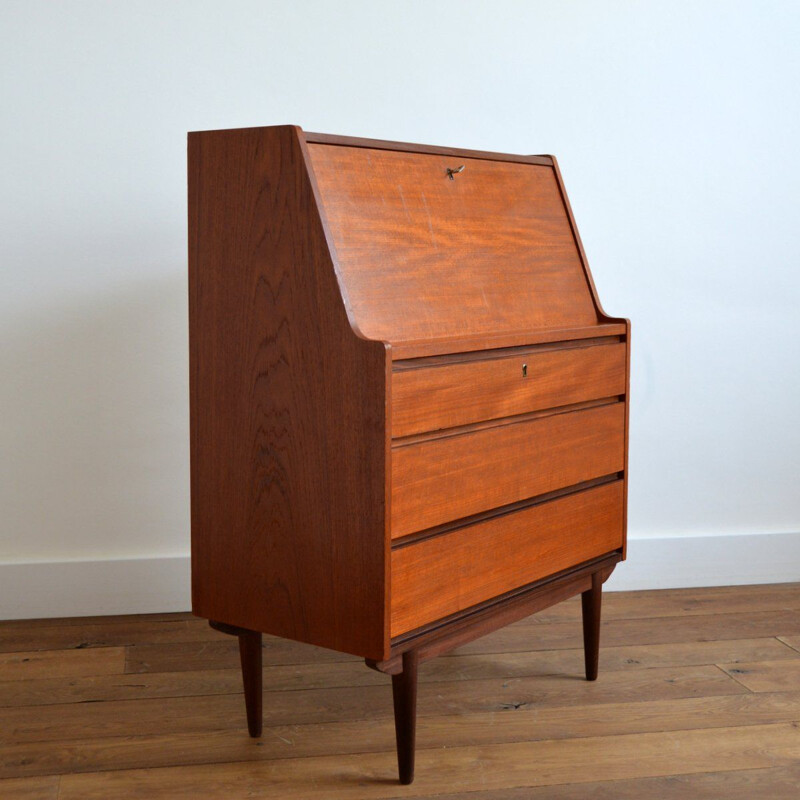 Vintage scandinavian teak secretary 1960