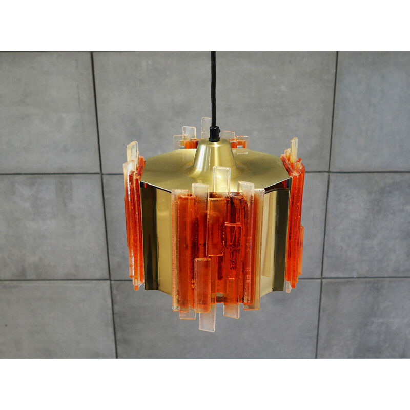 Vintage claus bolby chandelier danish design 1960