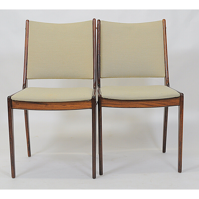 Ensemble de 8 chaises vintage en palissandre par Johannes Andersen pour Uldum Møbler, Danemark 1960