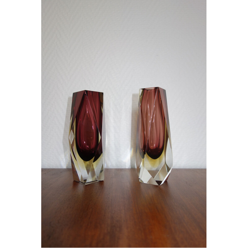 Série de vases & vide poche Sommerso Murano, 1950