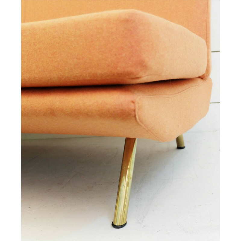 Arflex "Triennale" sofa with brass legs, Marco ZANUSO - 1950s