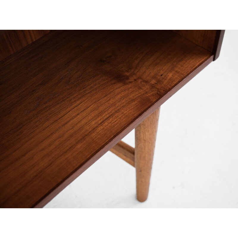 Vintage boomerang desk in teak by Peter Løvig Nielsen, 1950s