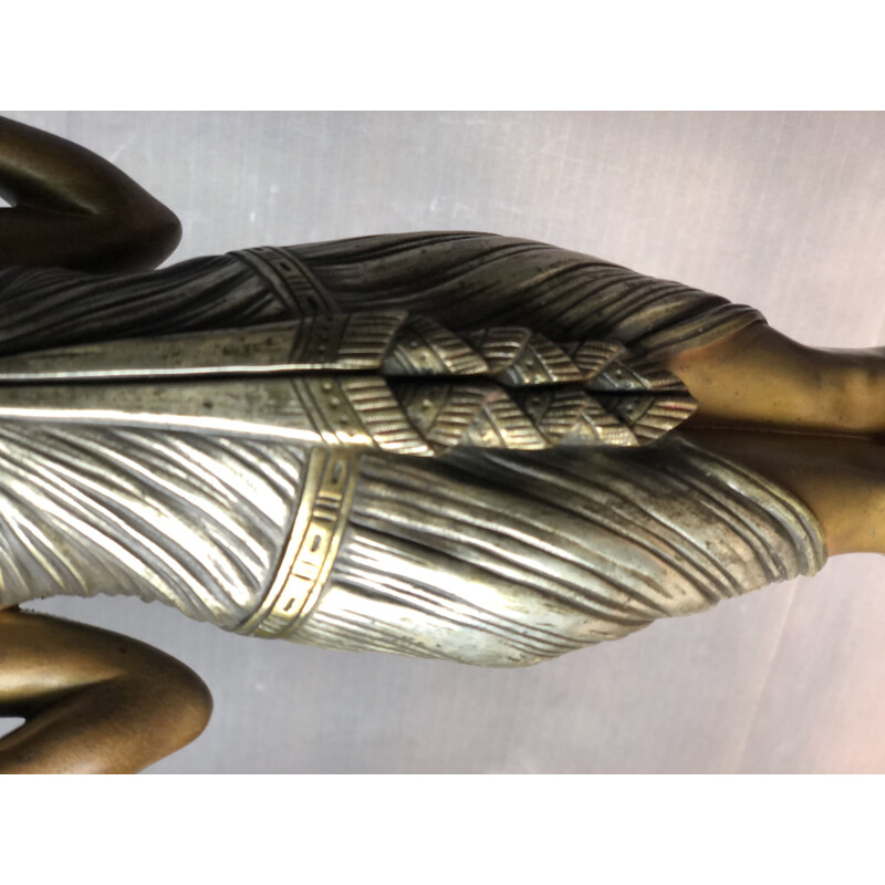 Sculpture de femme vintage en bronze de style Art déco de Joseph Emmanuel Cormier