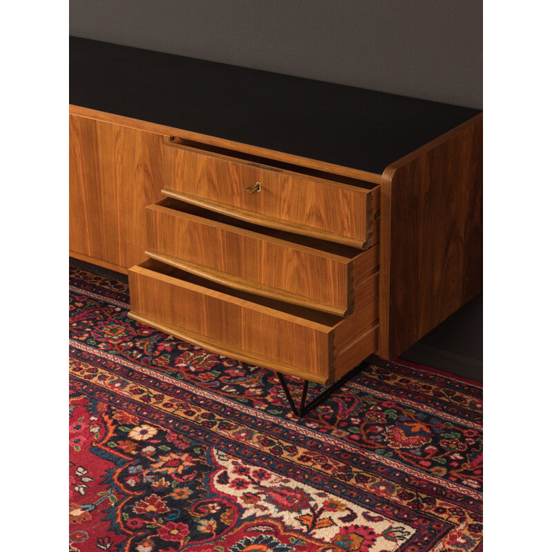 Vintage sideboard in walnut with 3 drawers, 1950