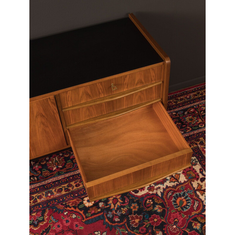 Vintage sideboard in walnut with 3 drawers, 1950