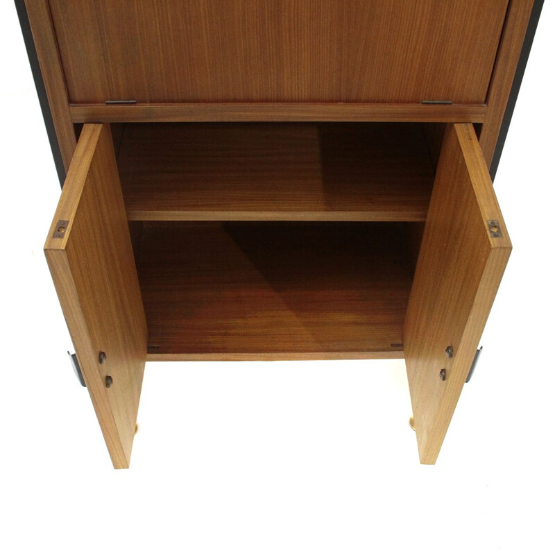 Vintage italian teak wall unit, 1960s