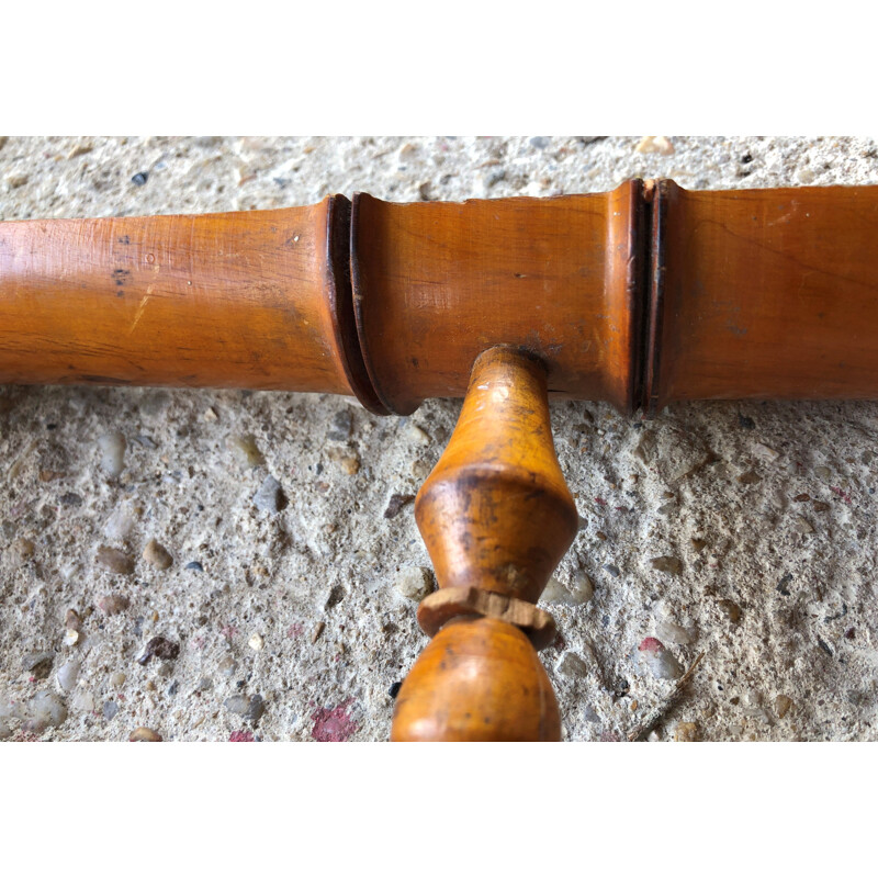 Vintage curved wooden wall coat rack, 1950-1960