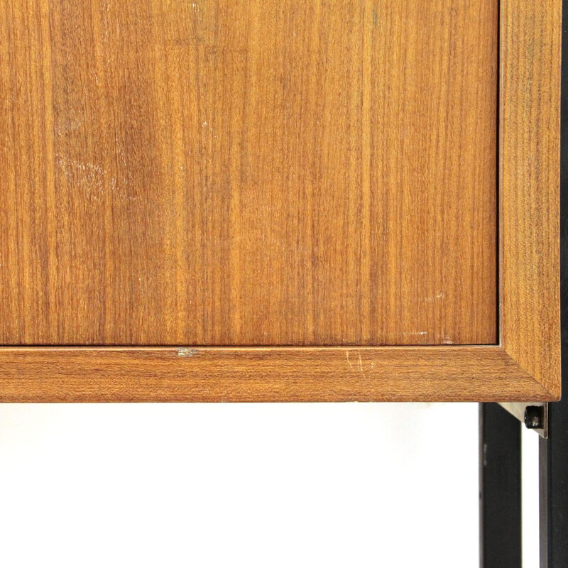 Vintage adjustable italian teak wall unit, 1960s