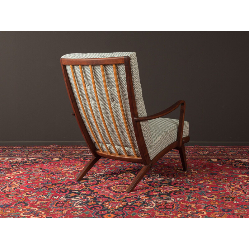 Vintage petrol white armchair, 1950