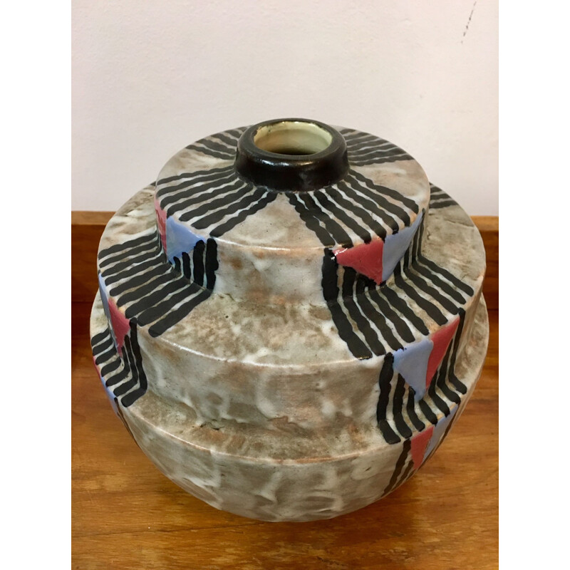 Vase vintage art déco par Louis Dage, 1920-1930