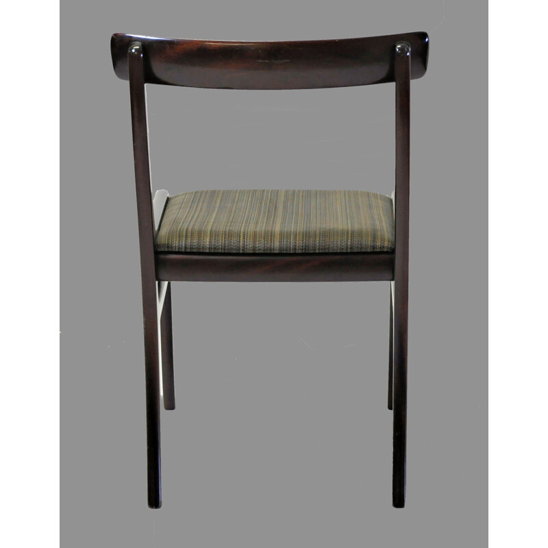 Set of Eight vintage Refinished Mahogany Dining Chairs by Ole Wanscher , Inc. Reupholstery