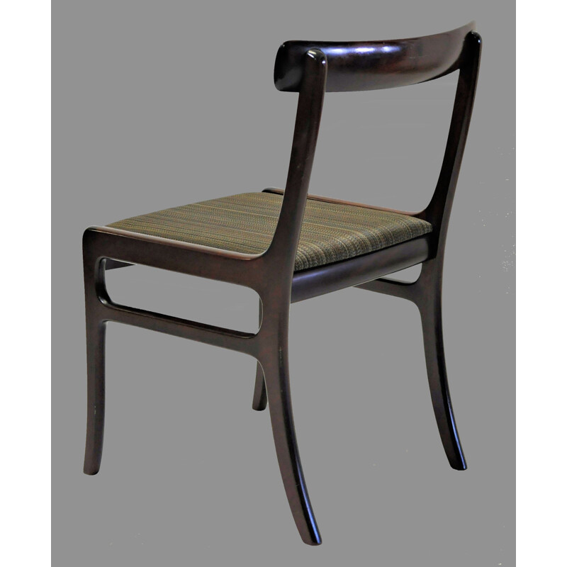 Conjunto de 6 cadeiras de mogno vintage de Ole Wanscher para mobiliário Poul Jeppesen, 1960-1970