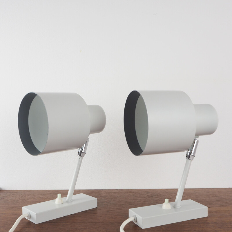 Pair of vintage wall lamps Alfa, Jo Hammerborg, Fog og Morup, Denmark, 1960