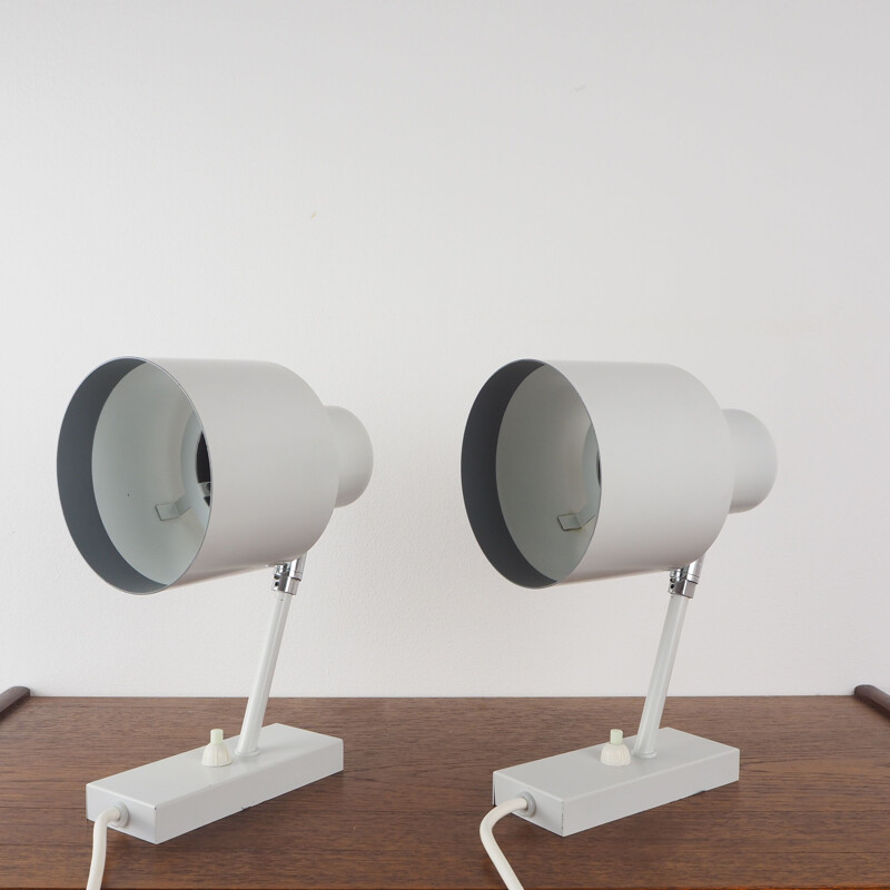 Pair of vintage wall lamps Alfa, Jo Hammerborg, Fog og Morup, Denmark, 1960